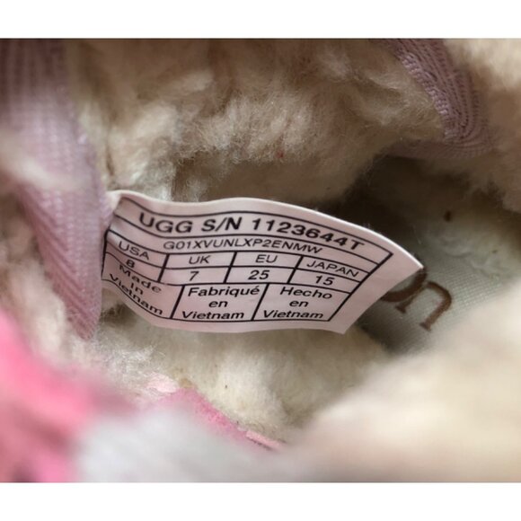 UGG Neumel II Pink Rose / Samba Red Chukka Boot Girls Toddler 8 / 25 (q7n) - Picture 10 of 10